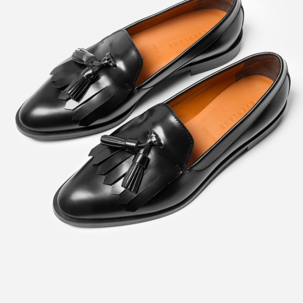 Everlane Modern Tassel Loafer Size 8.5 in Black